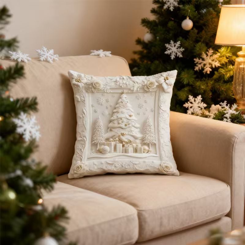 🏆 50K+ SOLD! 🎄 Luxury Christmas Style Pillow Cover – Machine Washable. Wrinkle-Resistant. Durable. Perfect for Living Room. Bedroom. Office & More 🛋️✨