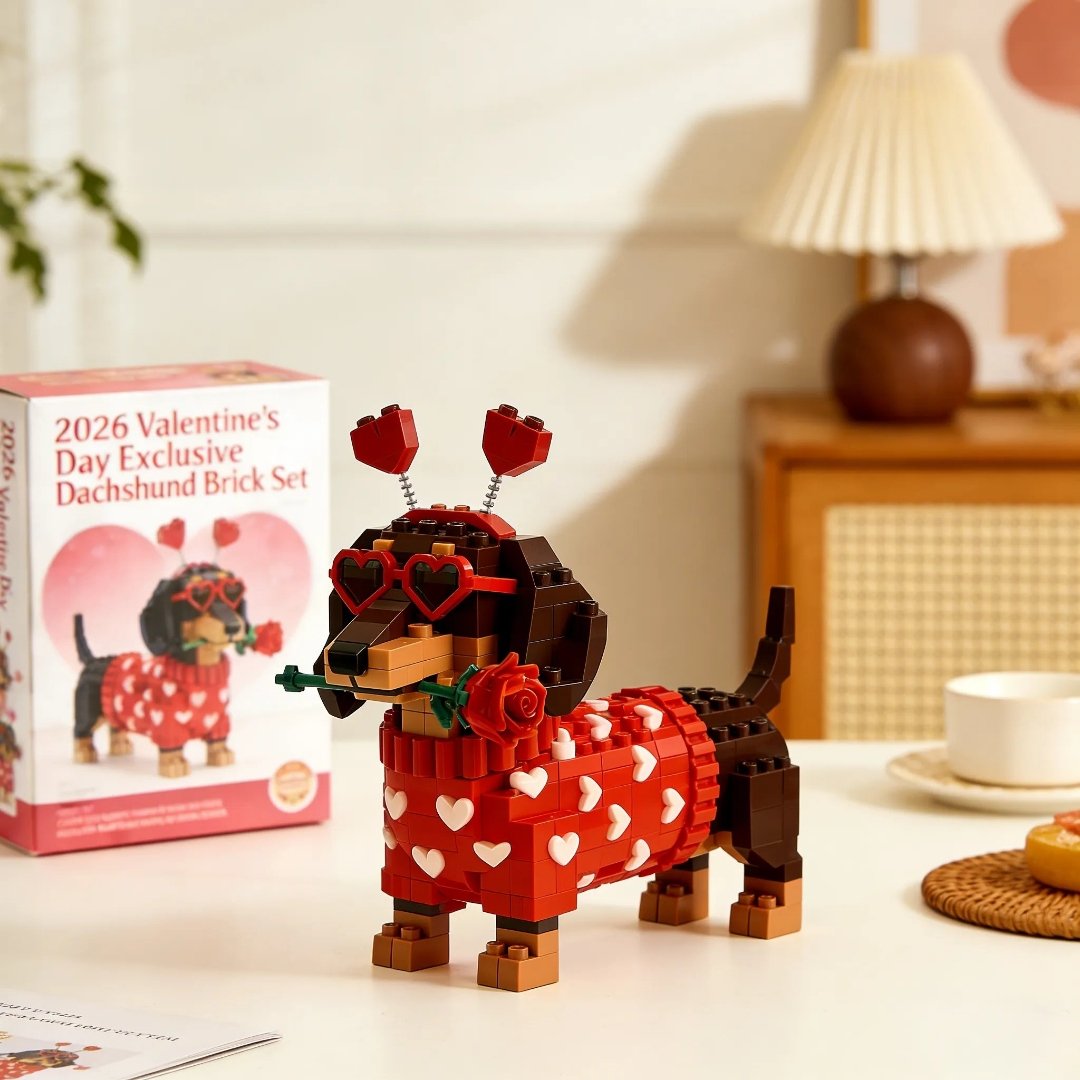 Cilifer® 💖 2026 Valentine's Day Exclusive Dachshund Brick Set 🐕