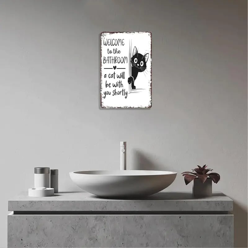 Cilifer®   Vintage Black & White Cat Wall Art
