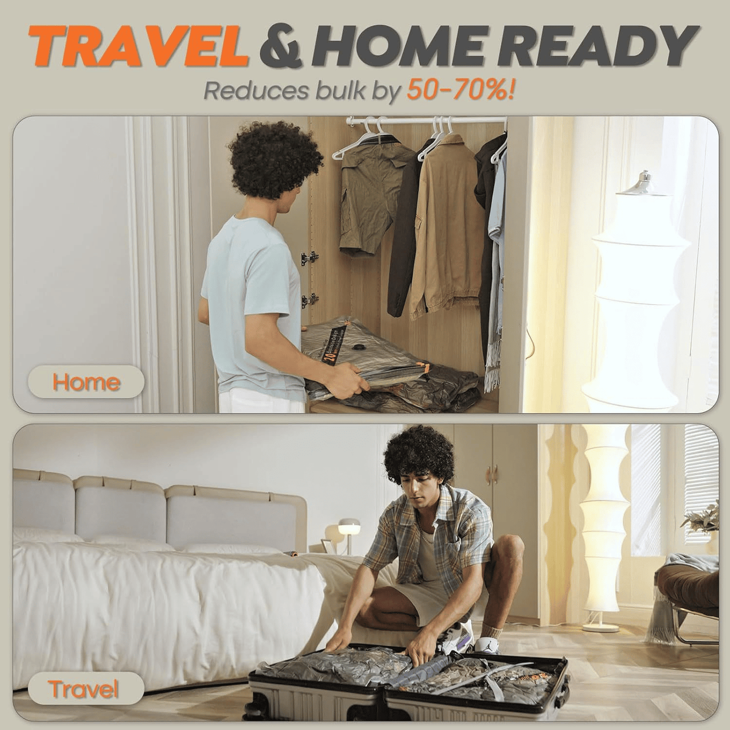 Cilifer®   Vacuum Compression Storage Bags with USB - Rechargeable Electric Pump - Ultra - Compact. Lightweight Space - Savers