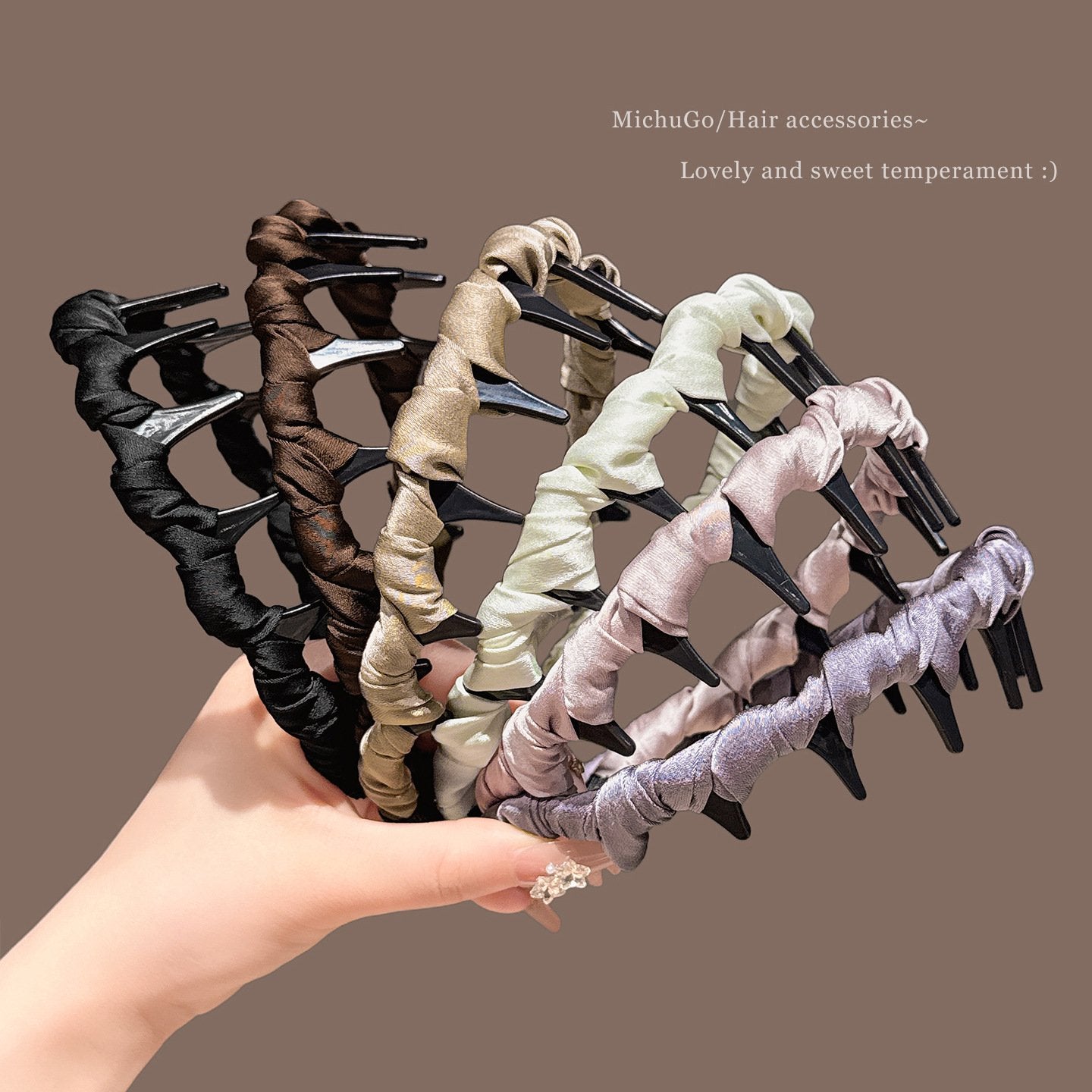 Silk (Black + Brown + Champagne + White + Pink + Purple)