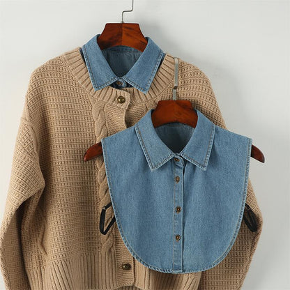 Sfrcord® Denim False Collar – The Ultimate Layering Essential for Women 👕✨