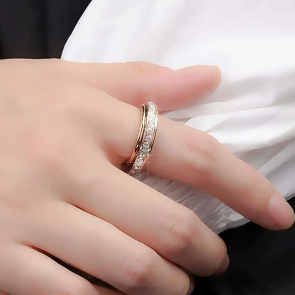 🎁Sparkling Spinning Ring. Relieves Anxiety. Symbolizes Vows & Luck. Waterproof & Fade-Resistant