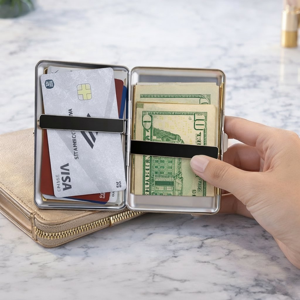 Cilifer®   🛡️Vintage Art Deco Versatile Card & Cash Case With RFID Protection