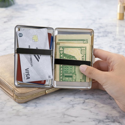 Cilifer®   🛡️Vintage Art Deco Versatile Card & Cash Case With RFID Protection