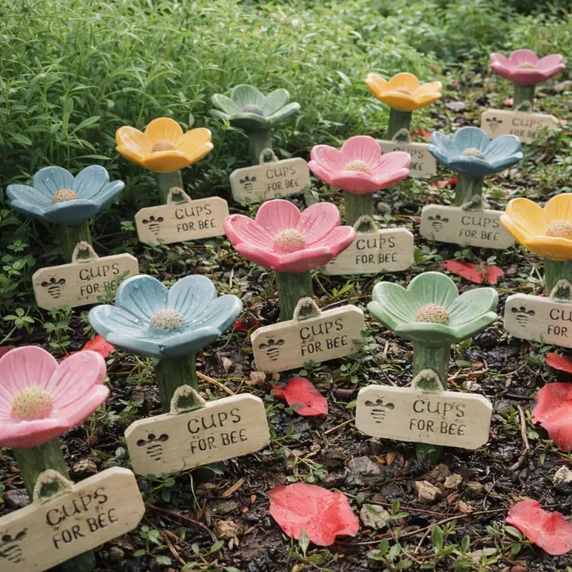 Cilifer®   🌸Flower-shaped resin bee watering station🐝💧