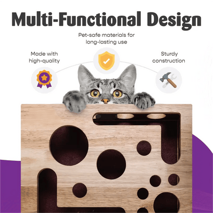 Cilifer®   🎁😻✨Cat Scratch Puzzle Enrichment Box: Nail File Stress Free Alternative to Clippers and Grinders