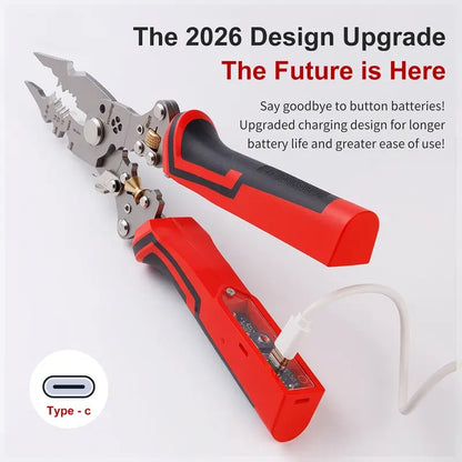 Cilifer®   16 in 1 Wire Stripper Twister for Cutting and Pulling Wires.Cable Scissors.Voltage Tester Pliers. 12V to 250V Live.Null.Hot Wire Judgment AC DC. Audible and Flashing LED Alarms