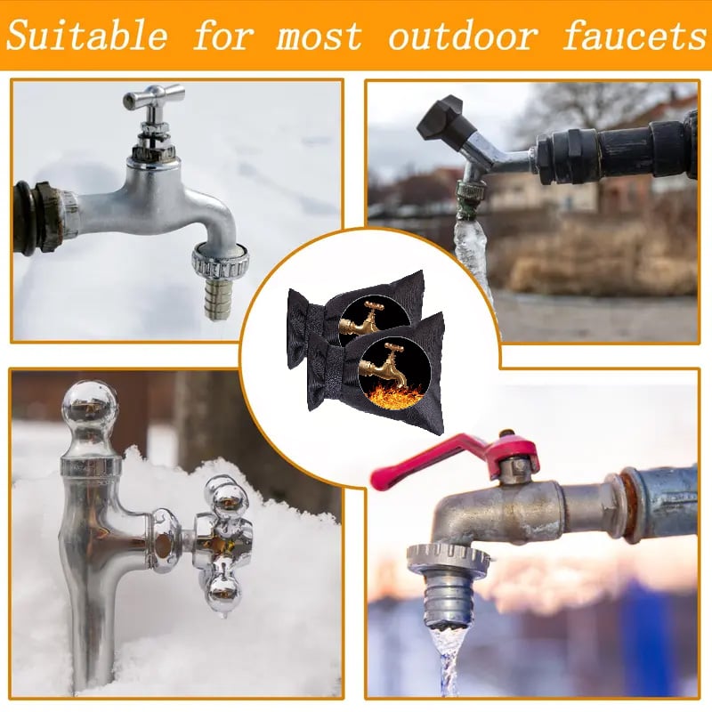 49% OFF This Week Promotions🎉🎉2 Packs Outdoor Faucet Covers for Winter Freeze Protection(8.5x5.5 Inch)