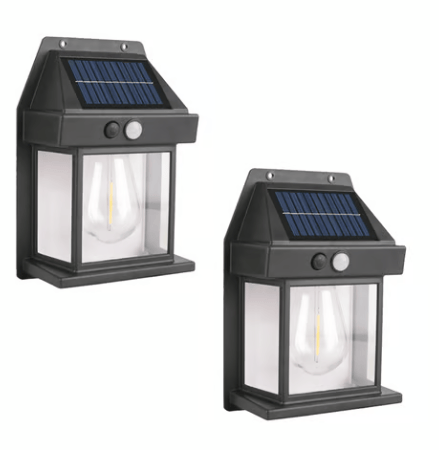 🔥☀️ Solar Wall Lights - Vintage Edison Style with Smart Motion Sensor! ☀️