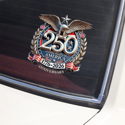 Cilifer®   USA Eagles 250th Anniversary Semiquincentennial 1776-2026 Car Window Decal Sticker LM32 897759