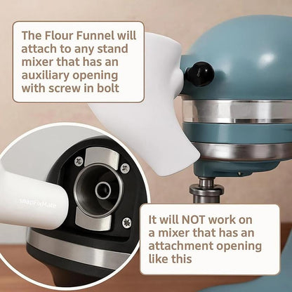 🔥LAST DAY 49% OFF - ✨Flour Funnel for Kitchen Aid Stand Mixer