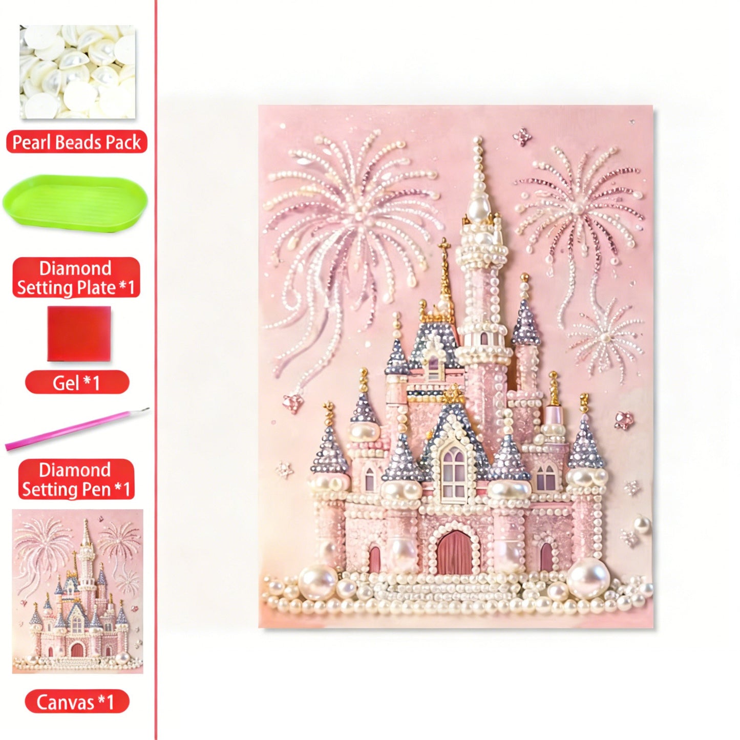 Cilifer®   🏰✨DIY Beaded Art Kit - Castle Pearl Painting