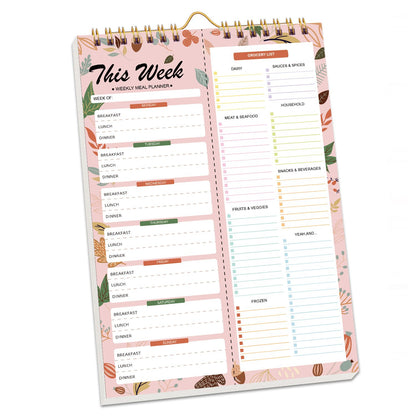 Handmade Bound Weekly Detachable Diet Plan Sheet