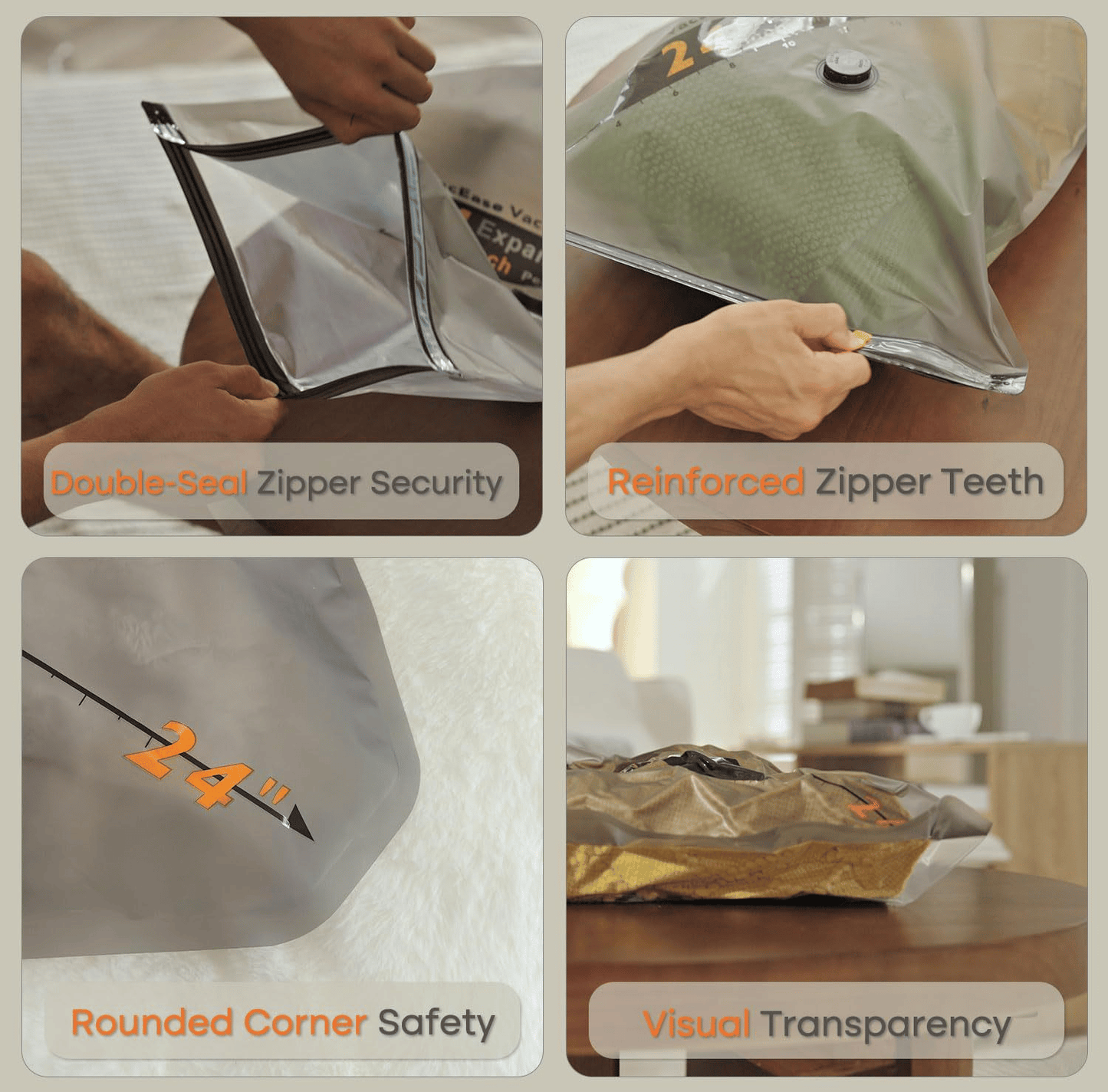 Cilifer®   Vacuum Compression Storage Bags with USB - Rechargeable Electric Pump - Ultra - Compact. Lightweight Space - Savers