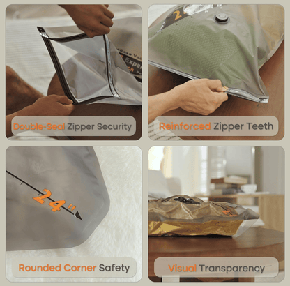 Cilifer®   Vacuum Compression Storage Bags with USB - Rechargeable Electric Pump - Ultra - Compact. Lightweight Space - Savers