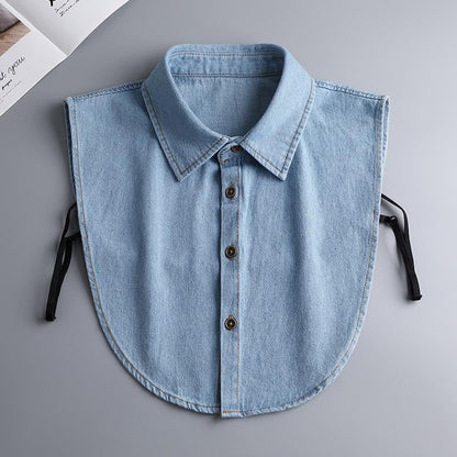 Sfrcord® Denim False Collar – The Ultimate Layering Essential for Women 👕✨