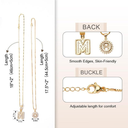 Cilifer®   🔥Initial Letter Pendant Necklaces - 2 Pack