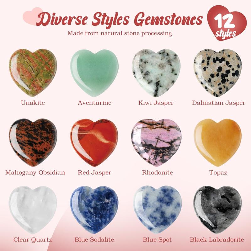 Cilifer®   Valentine's Day Gem Gifts for Kids&Adults – 24 Pack Prefilled Cards with Heart-Shaped Gemstones