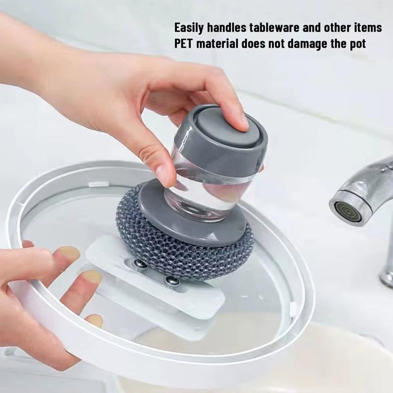 Cilifer®   🧽 Comfort Grip Soap Dispensing Kitchen Scrub