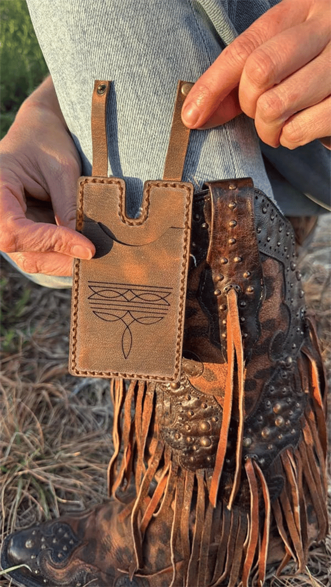 ✨Western Boot Wallet with Snap Strap