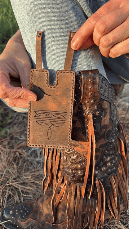 ✨Western Boot Wallet with Snap Strap