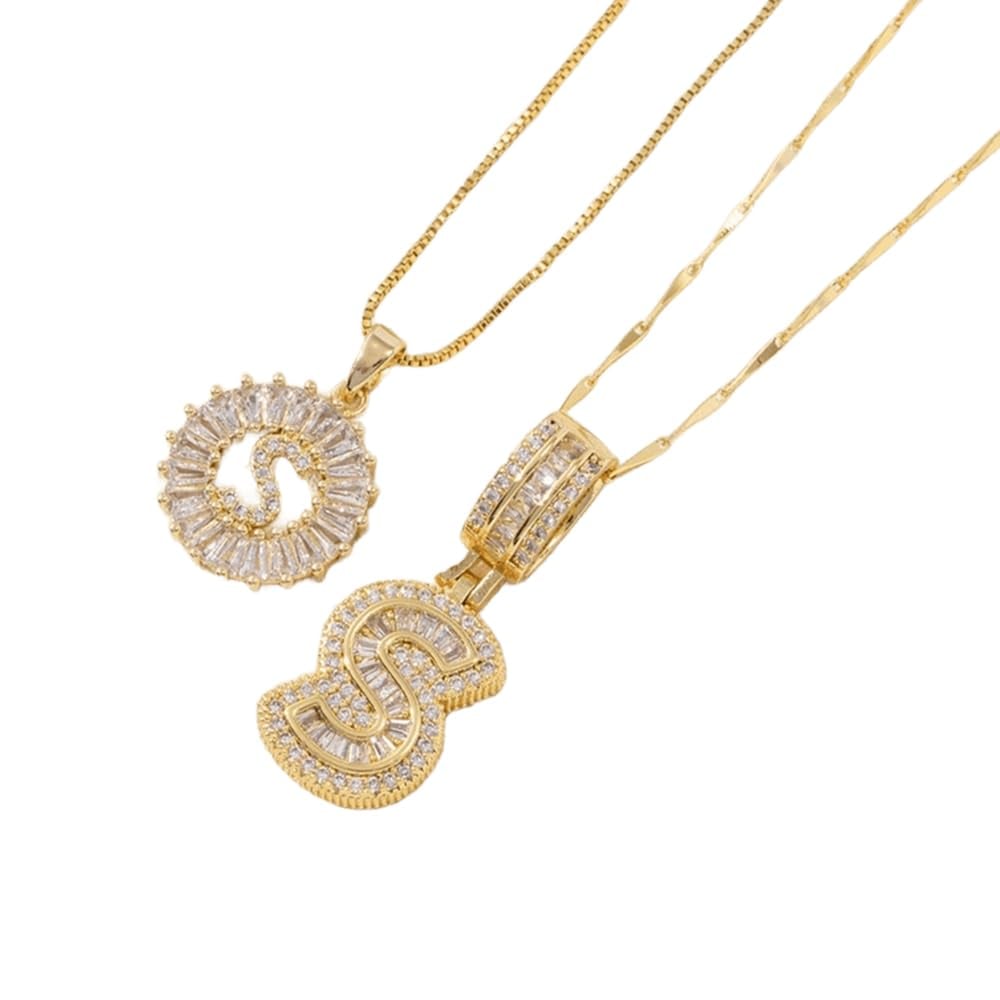 Cilifer®   🔥Initial Letter Pendant Necklaces - 2 Pack