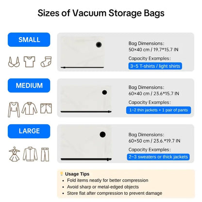 Cilifer®   Vacuum Compression Storage Bags with USB - Rechargeable Electric Pump - Ultra - Compact. Lightweight Space - Savers