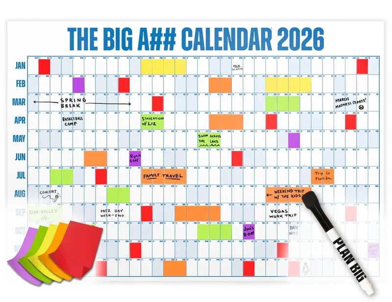 🔥Last Day 50% OFF 📅The Big A## Calendar 2026 - Design Your Amazing 2026!🏃
