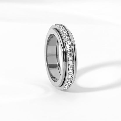 🎁Sparkling Spinning Ring. Relieves Anxiety. Symbolizes Vows & Luck. Waterproof & Fade-Resistant