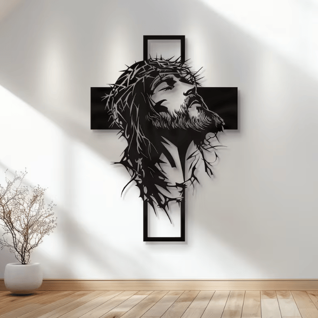 Cilifer®   🔥🔥Jesus Cross Iron Sign Christ Wall Art Decor✝️🖼️ Elevate Your Space with Spiritual Elegance 🙌✨