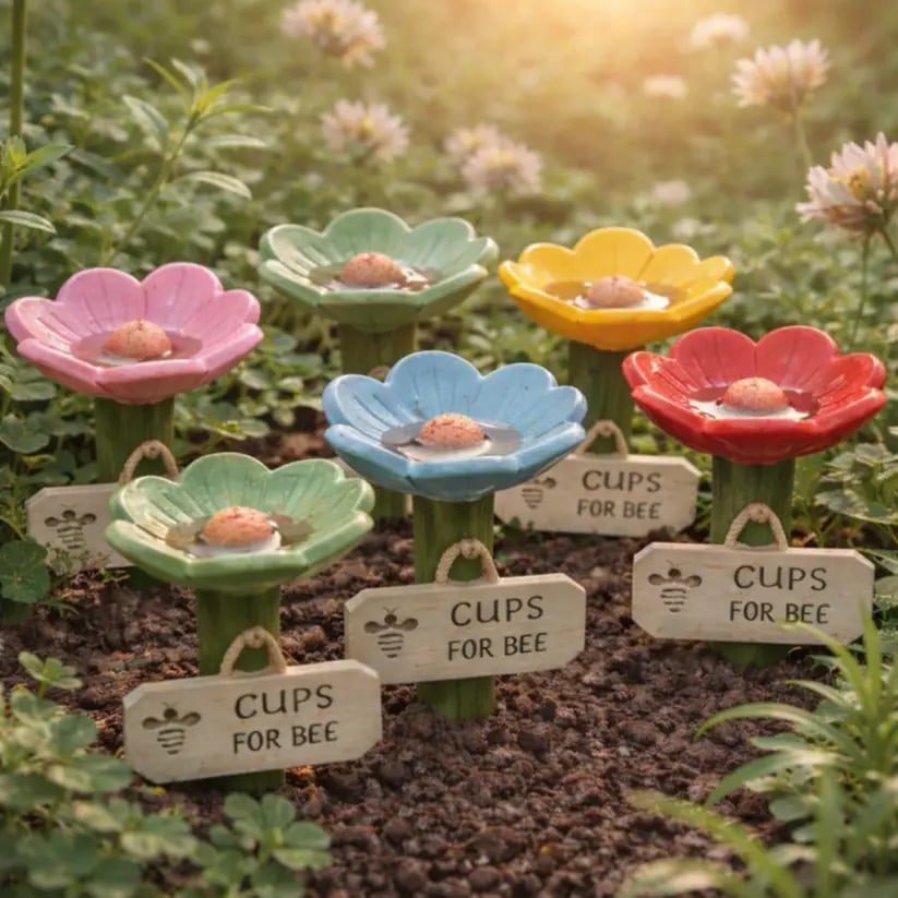 Cilifer®   🌸Flower-shaped resin bee watering station🐝💧