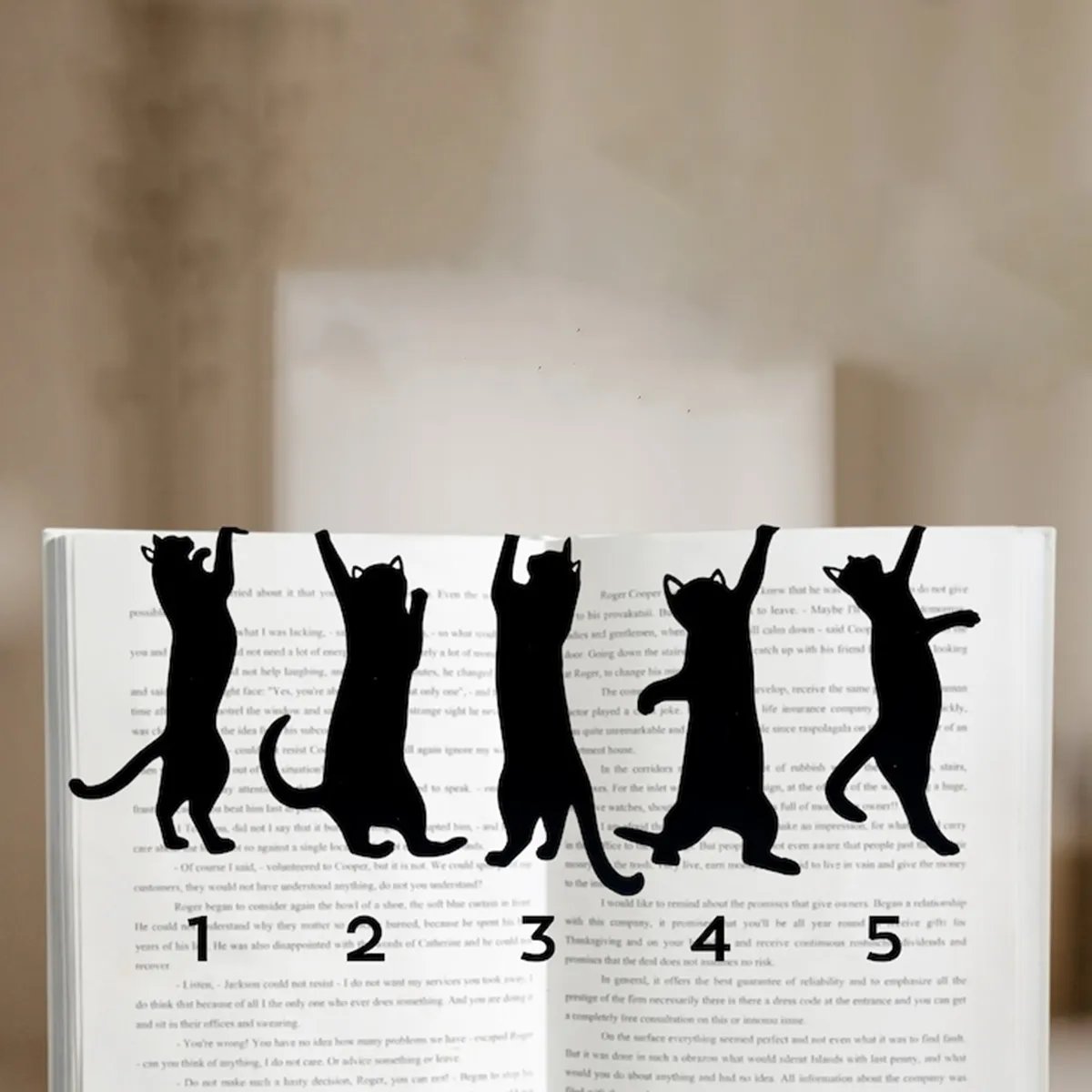 🏆Flash Sale⚡ 50K+ SOLD! 🔥😹5Pcs Metal Cat bookmark