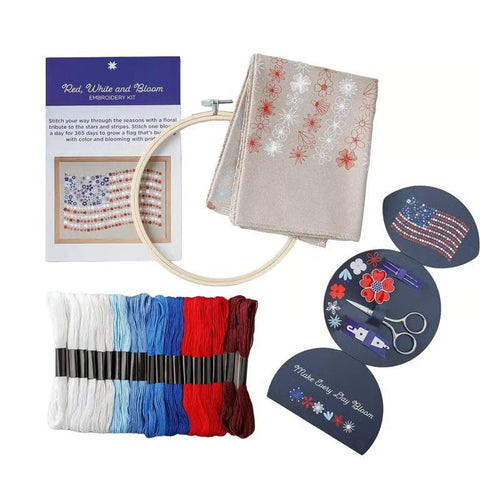 Cilifer®   🔥Last Day 49% OFF - 🎨🧵Red. White & Bloom Embroidery Kit✨