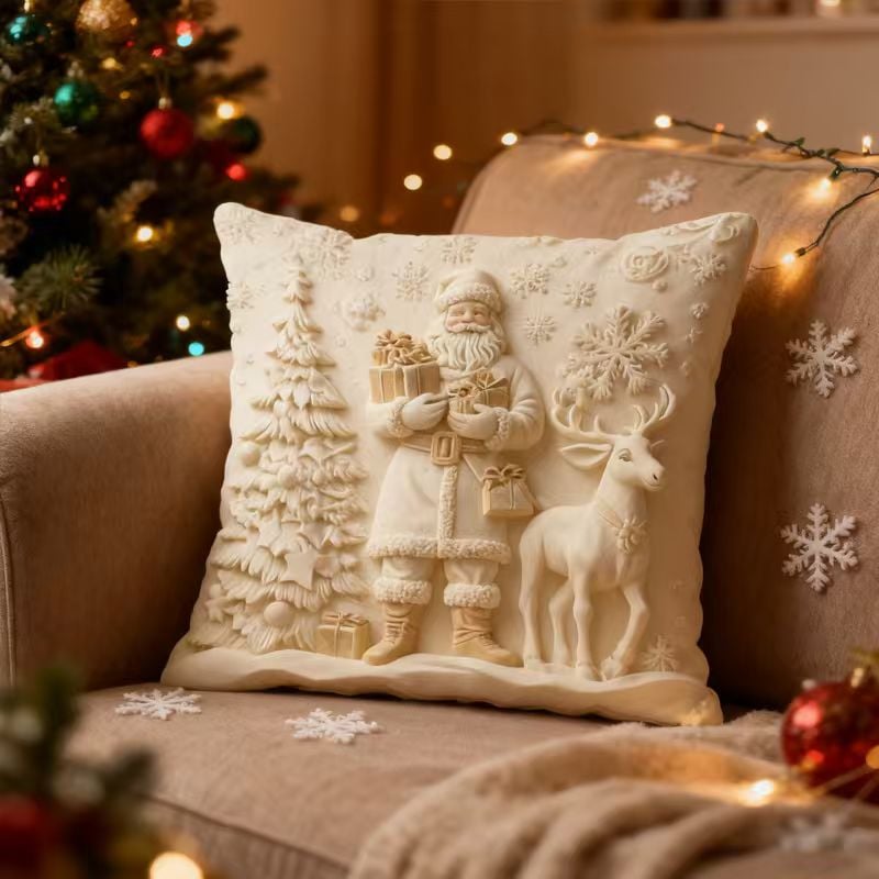 🏆 50K+ SOLD! 🎄 Luxury Christmas Style Pillow Cover – Machine Washable. Wrinkle-Resistant. Durable. Perfect for Living Room. Bedroom. Office & More 🛋️✨