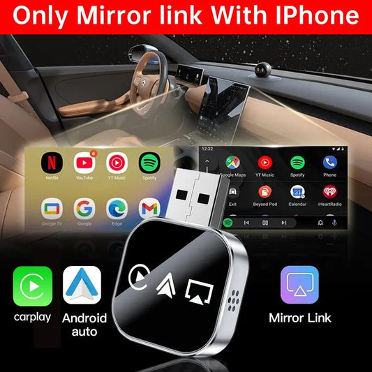 Cilifer®   🎉2026 Upgrade 3 in 1 Screen Mirror iOS Phone. wired to wireless Carplay adapter