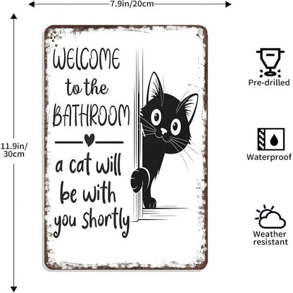Cilifer®   Vintage Black & White Cat Wall Art