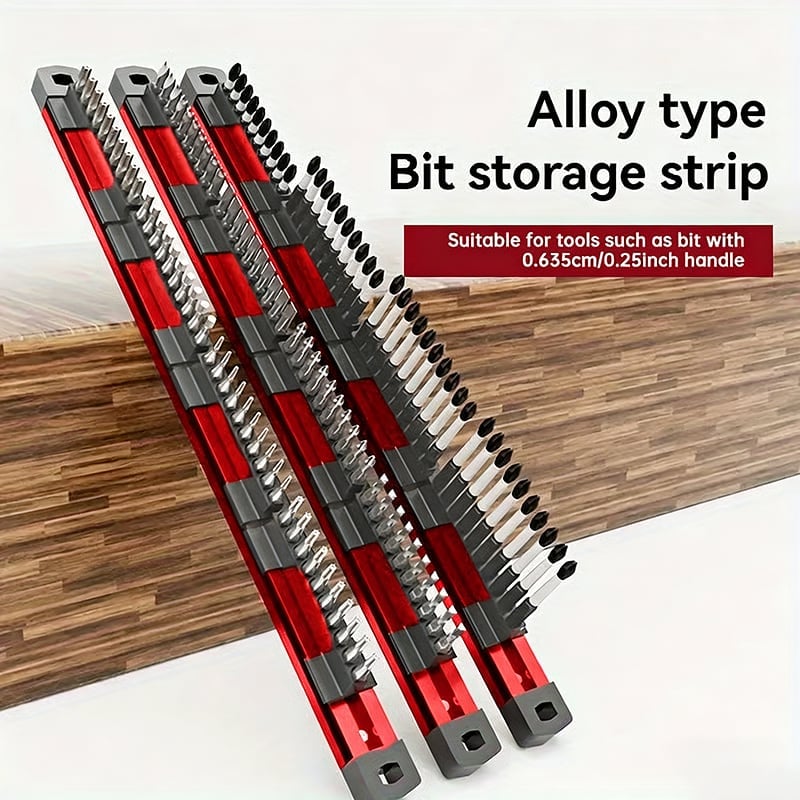 Pro-Series Aluminum Magnetic Hex Bit Organizer | 40-Slot 1/4 Drive Holder