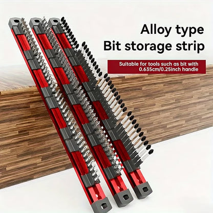 Pro-Series Aluminum Magnetic Hex Bit Organizer | 40-Slot 1/4 Drive Holder