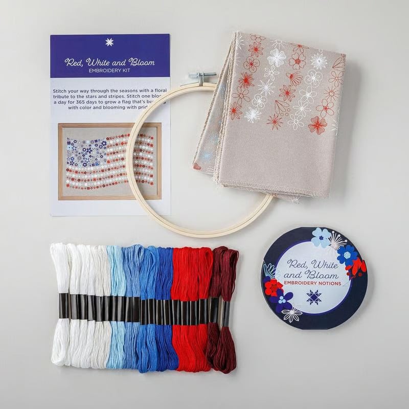Cilifer®   🔥Last Day 49% OFF - 🎨🧵Red. White & Bloom Embroidery Kit✨