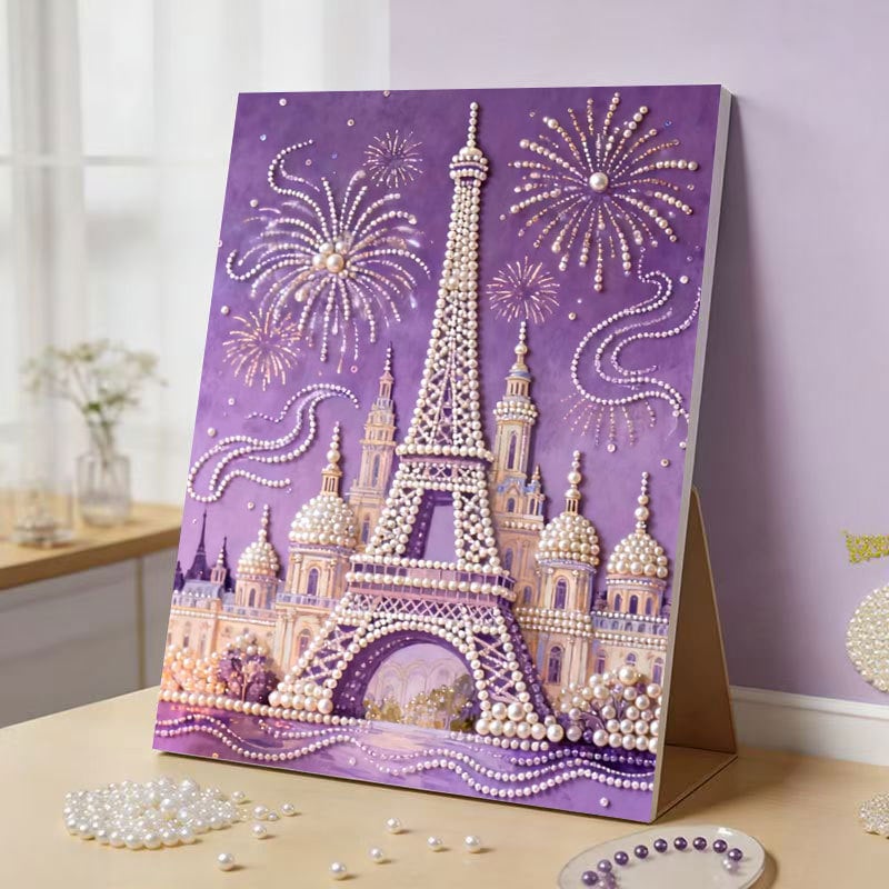 Cilifer®   🏰✨DIY Beaded Art Kit - Castle Pearl Painting