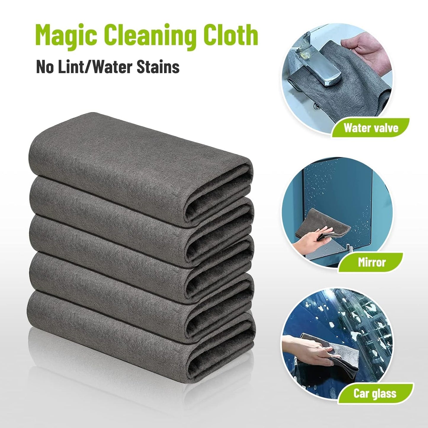 🔥10 Counts Magic Cleaning Cloth. Reuseable Thickened Streak Free Magic Cleaning Wipes
