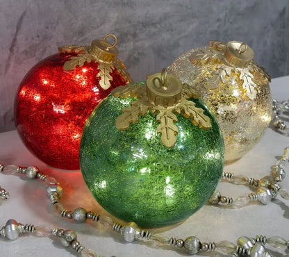 🎅Glass Tabletop Christmas Ornaments【3ct】🔔🎁