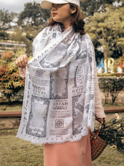 ✝️Handcrafted Christian Prayer Shawl: Protection Bible Verse Scarf. Yeshua Scripture Wrap🙏