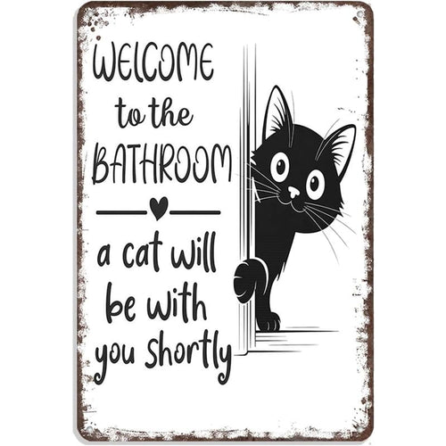 Cilifer®   Vintage Black & White Cat Wall Art