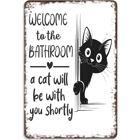 Cilifer®   Vintage Black & White Cat Wall Art