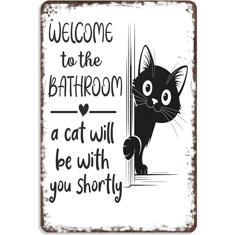 Cilifer®   Vintage Black & White Cat Wall Art