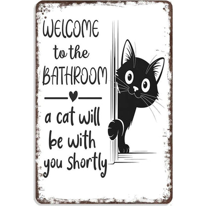 Cilifer®   Vintage Black & White Cat Wall Art