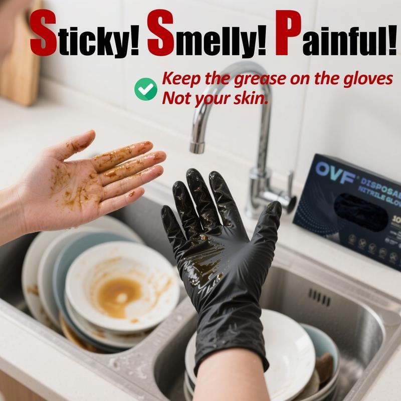 🔥 Heavy Duty Nitrile Gloves.6mil-50 Count