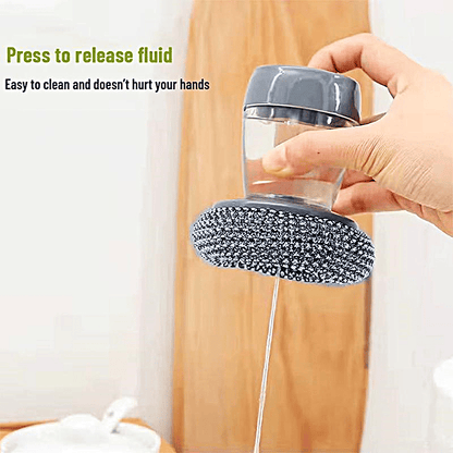 Cilifer®   🧽 Comfort Grip Soap Dispensing Kitchen Scrub